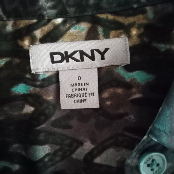 DKNY snake skin button-down dress with belt - Picture 5 of 6